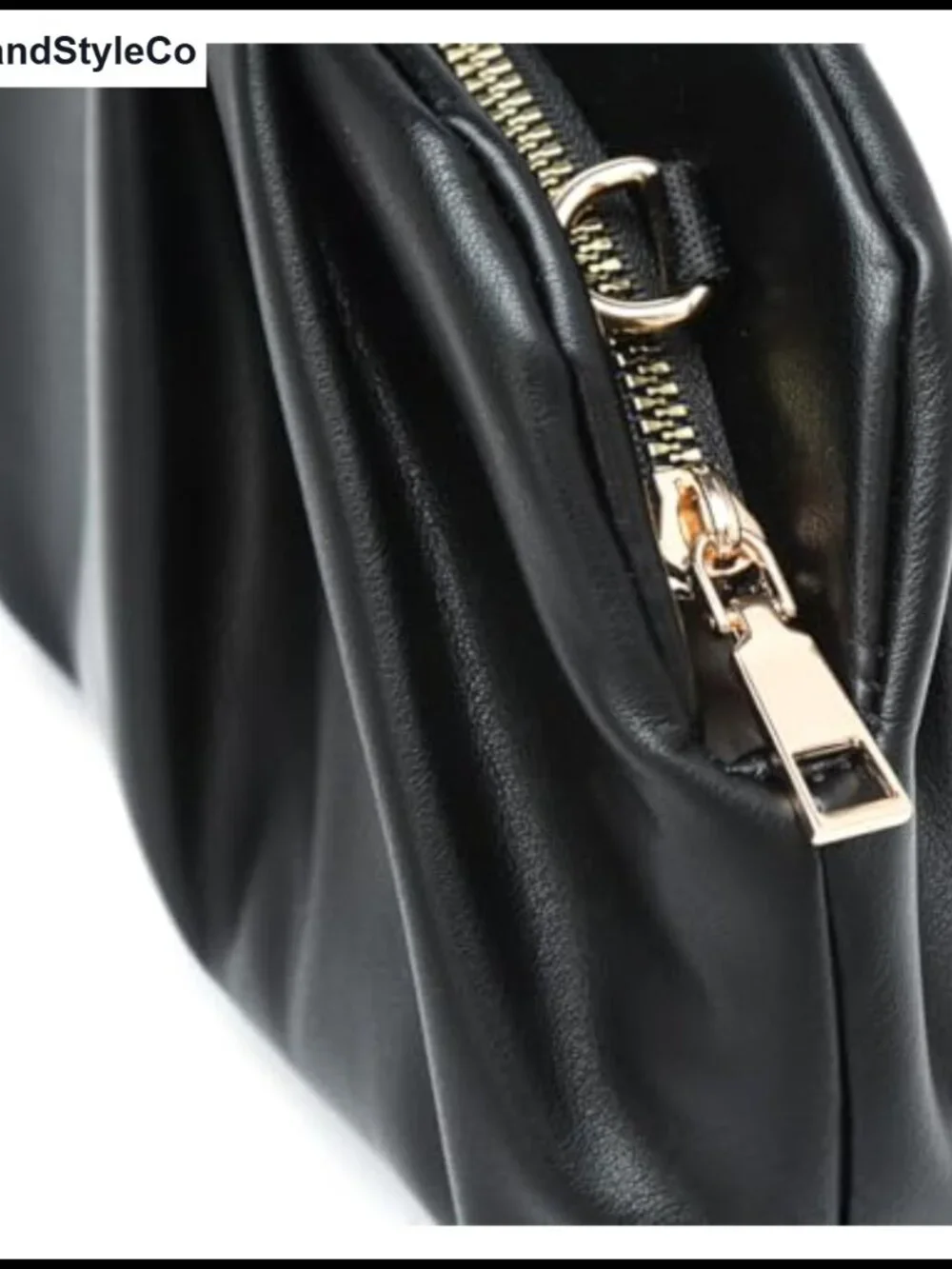 Fashion Cloud Shape Fold Leather Clutch Evening Bag with Chain